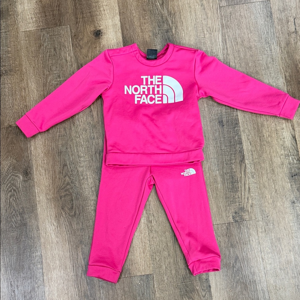 The North Face,Kids Pink Logo Sweatshirt & Legging Set